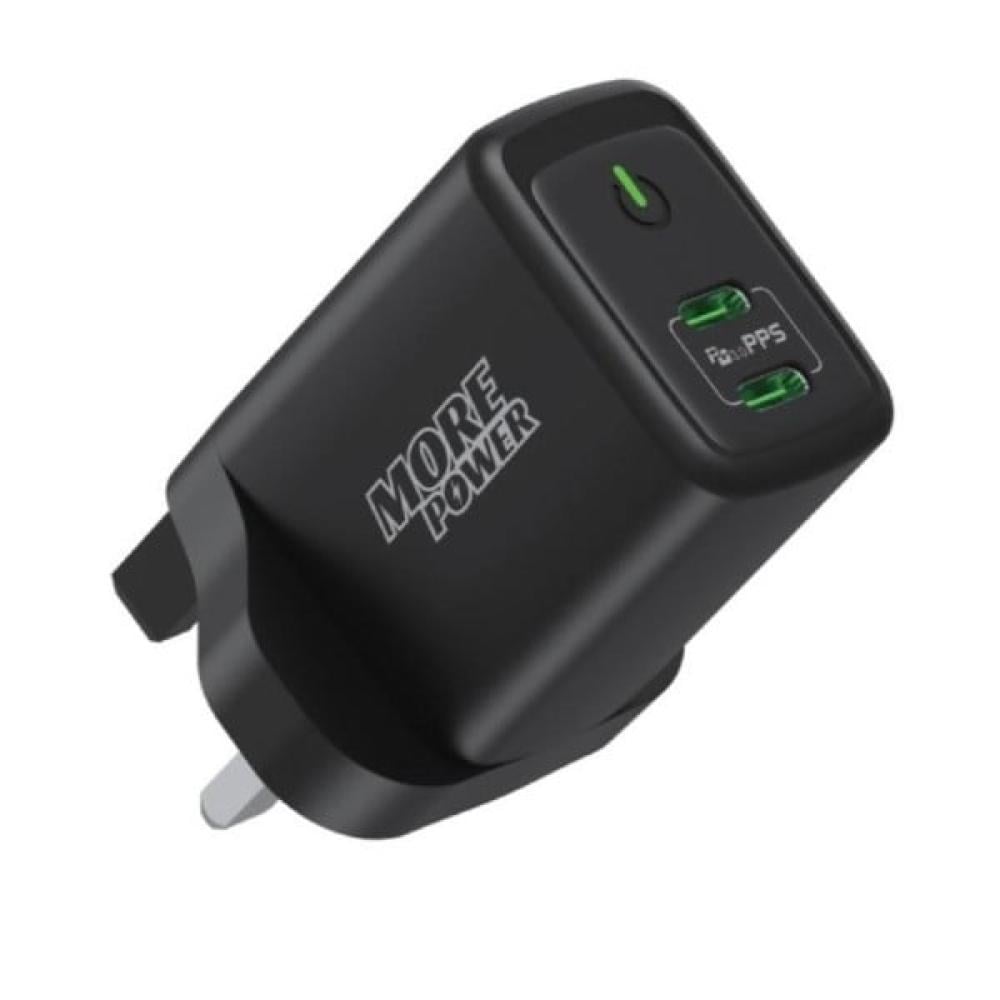 فيشة ثلاثية 45 واط مور باور - اسود