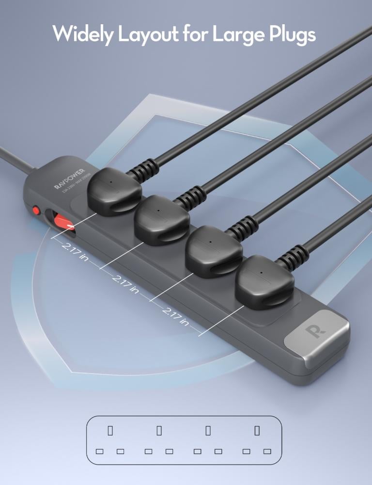 توصيلة راف باور 4 منافذ طاقة  2990w