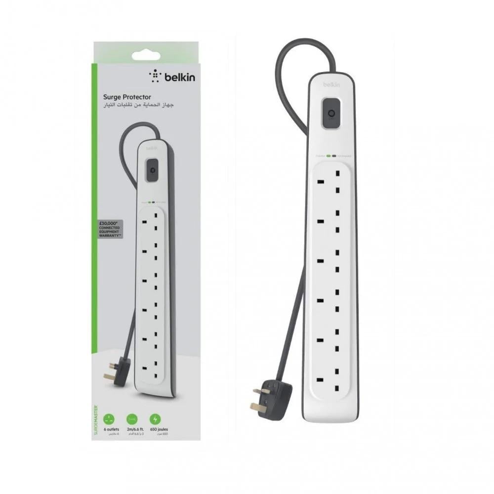 جهاز Belkin للحماية من تقلبات التيار، 4 منافذ/4 مقابس