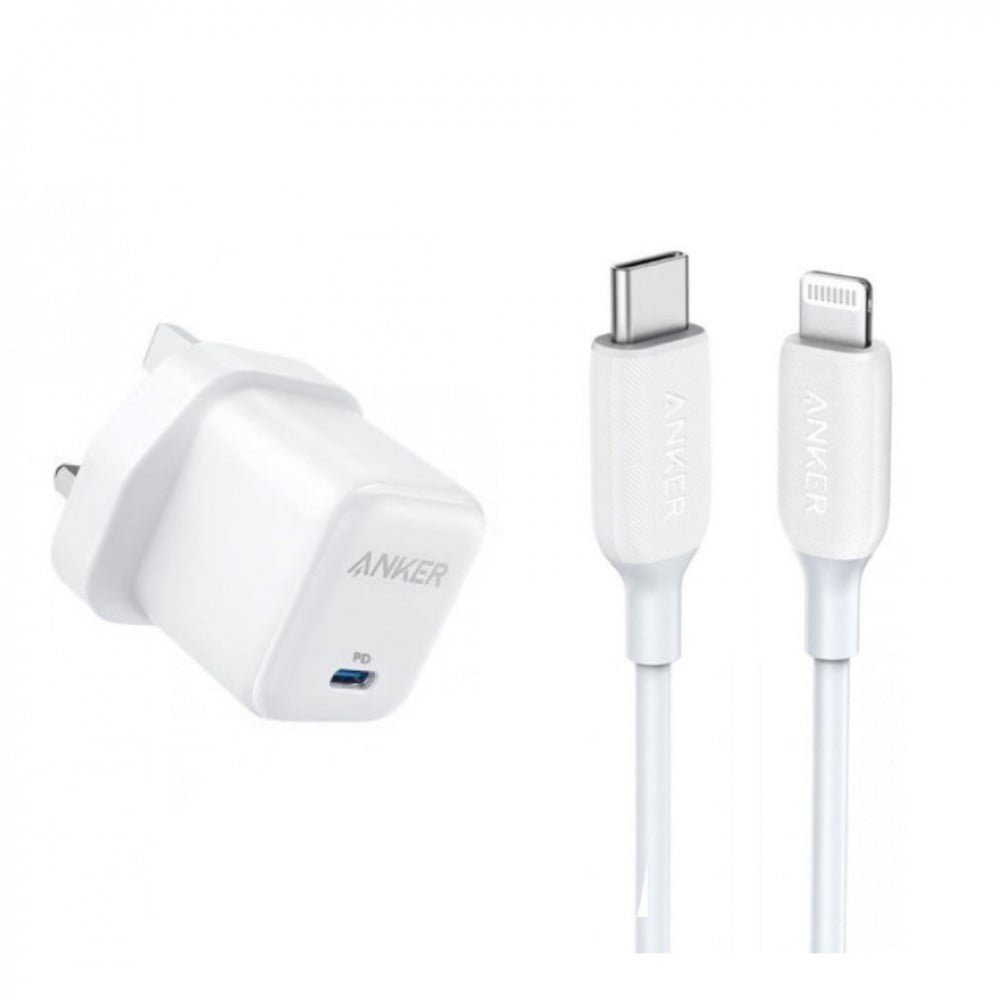 فيش جداري 20 واط + كيبل PD - ايفون من انكر