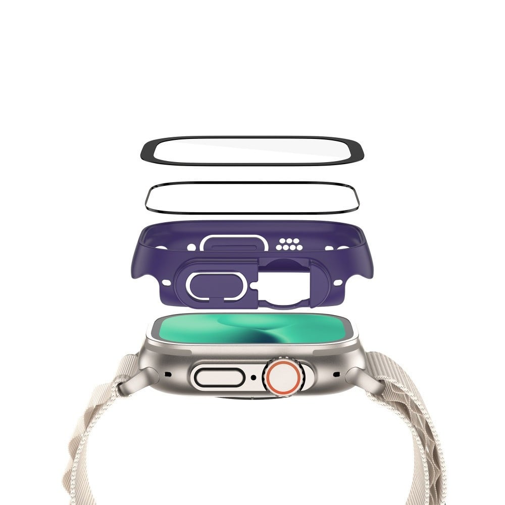 كفر حماية بنفسجي ساعة ابل الترا مقاس 49 من AMAZİNG
