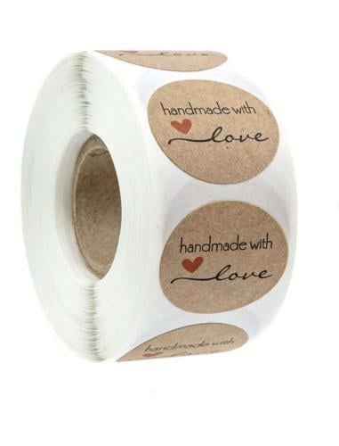 ستيكر دائري - صناعة يديوية - عدد 500 حبة