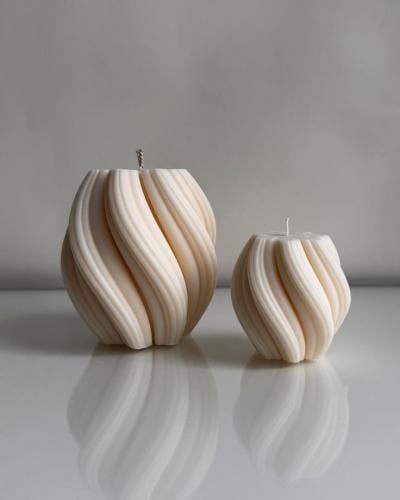 قالب سيلكون - شمعة الدوامه -3 احجام