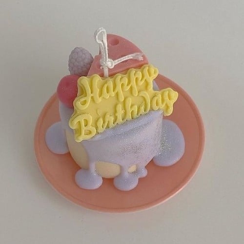 قالب سيلكون - عبارة Happy birthday