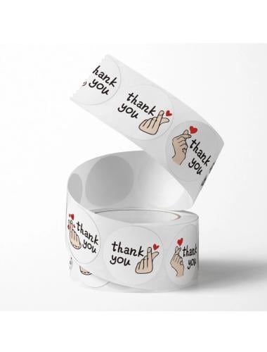 ستيكر دائري - شكرا - 500 حبة