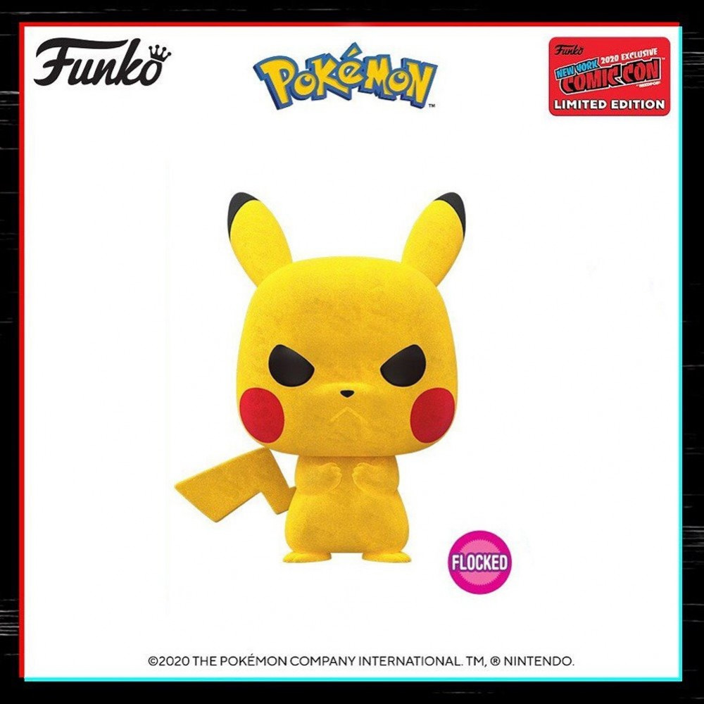 flocked grumpy pikachu