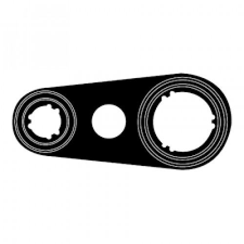 #12144W  وجه كمبروسر كريسلر / SUCTION LIQUID LINE METAL GASKET CHRYSLER COMPRESSOR