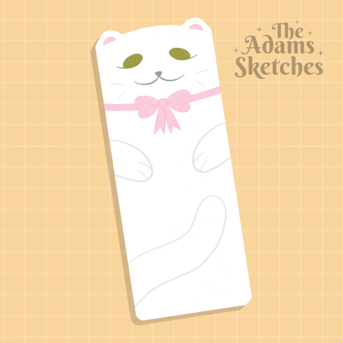 White Cat Bookmark