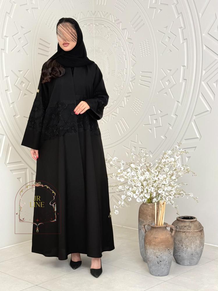 عباية وجد بقماش كريب الاناقة بتل مشكوك دوائر