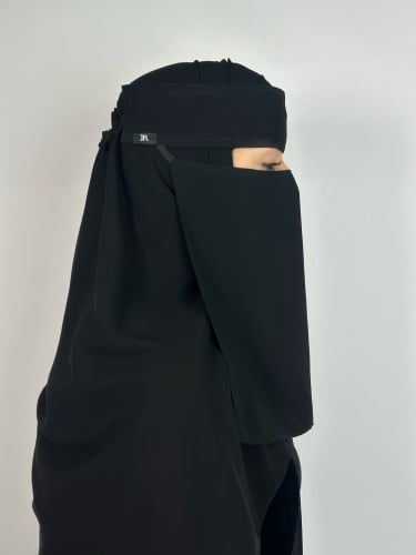 نقاب بقماش كوري بخط مائل - طويل