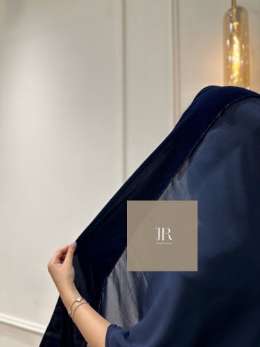 طرحة مخمل - كحلي