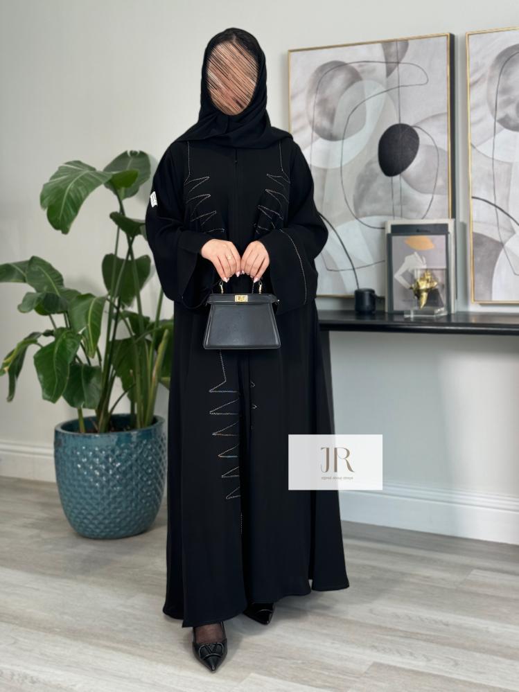 عبية اللولو - بقماش انترنت كويتي اسود