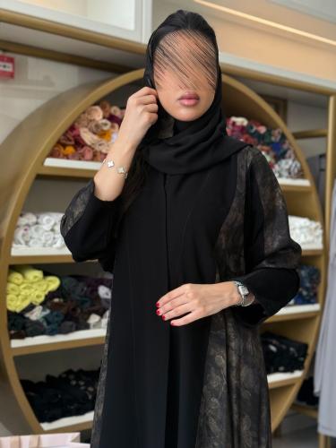 عباية عاليه بقماش كريب الابداع تدخيلات كريب مغربي...