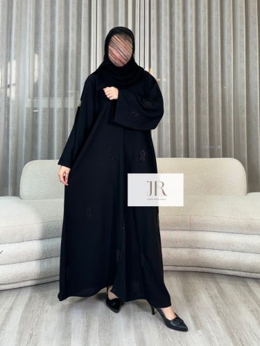 l Eid collection عباية ملاك انترنت اسود مع شك ناعم...