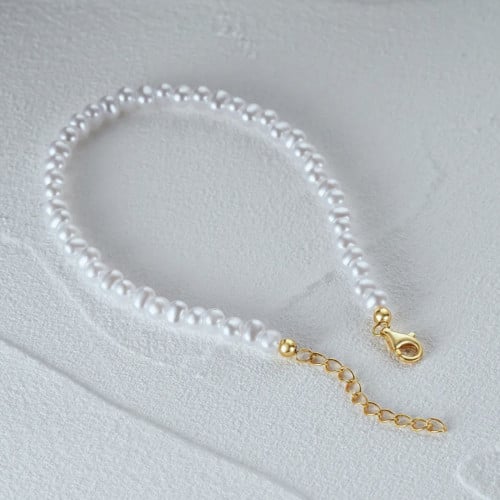 Pearl sterling silver bracelet