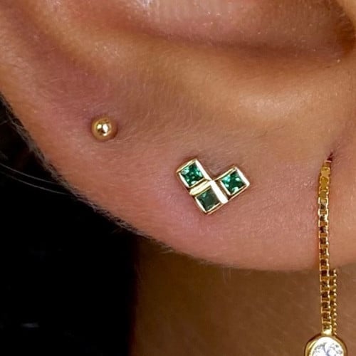 2pcs (set) sterling silver studs