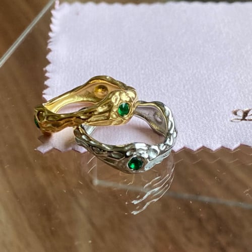 Titanium gold plated ring