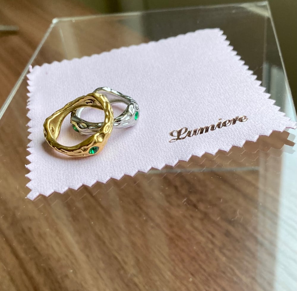 Titanium gold plated ring