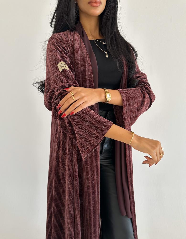 مخمل مع شيفون مخطط نص كلوش