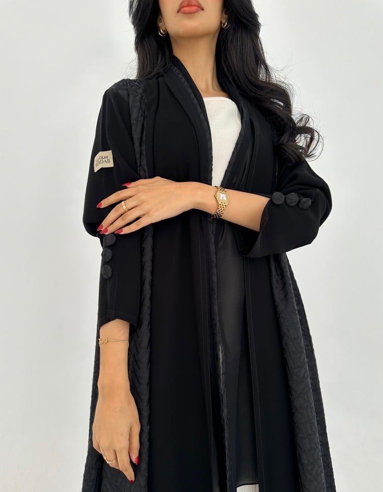 كريب اسود مع لنن اسود كلوش