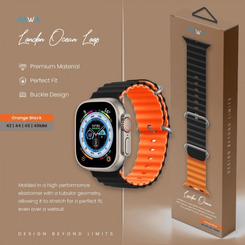 باوا-London Ocean سوار ساعة أبل سيليكون متوافق مع...