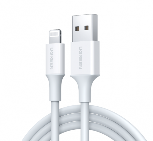 / سلك شاحن يوجرين USB إلى آيفون بطول 2 م - أبيض