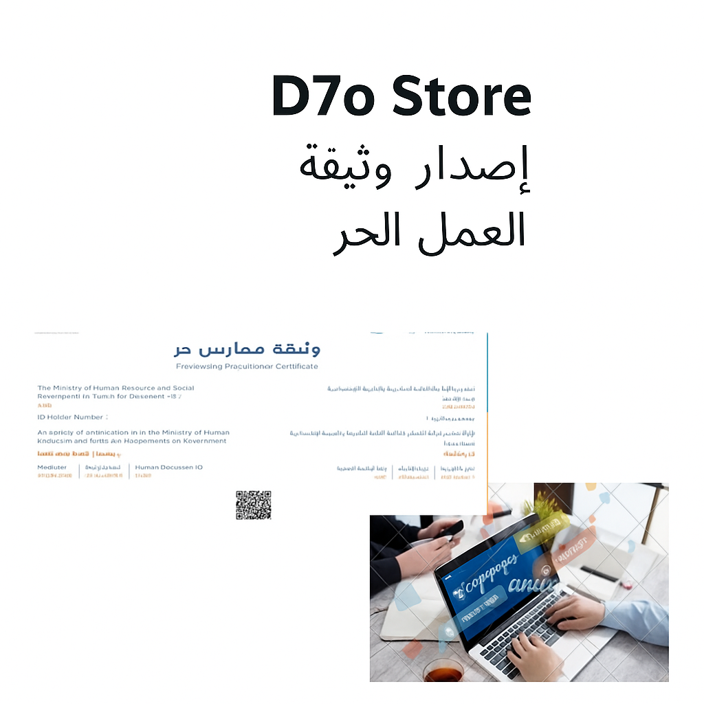 طريقة إصدار وثيقة العمل الحر