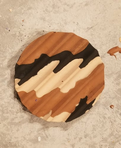 قالب سيليكون صناعة يدوية قاعدة كأس دائرى مموج