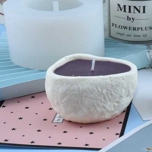 قالب سليكون جاهز /شمعة/شكل حجر متعددة الاستخدام