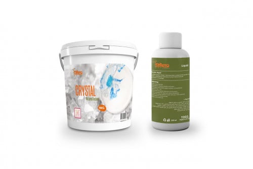 كريستال بودرة 1 كجم و سائل اكريليكي 200 مل