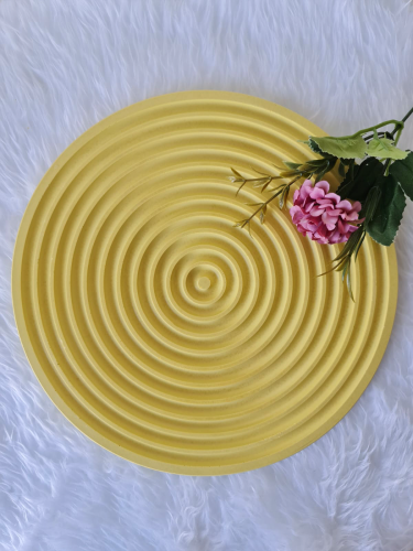 قالب سيليكون جاهز صحن دائري مموج مقاس ( 25سم*25سم)