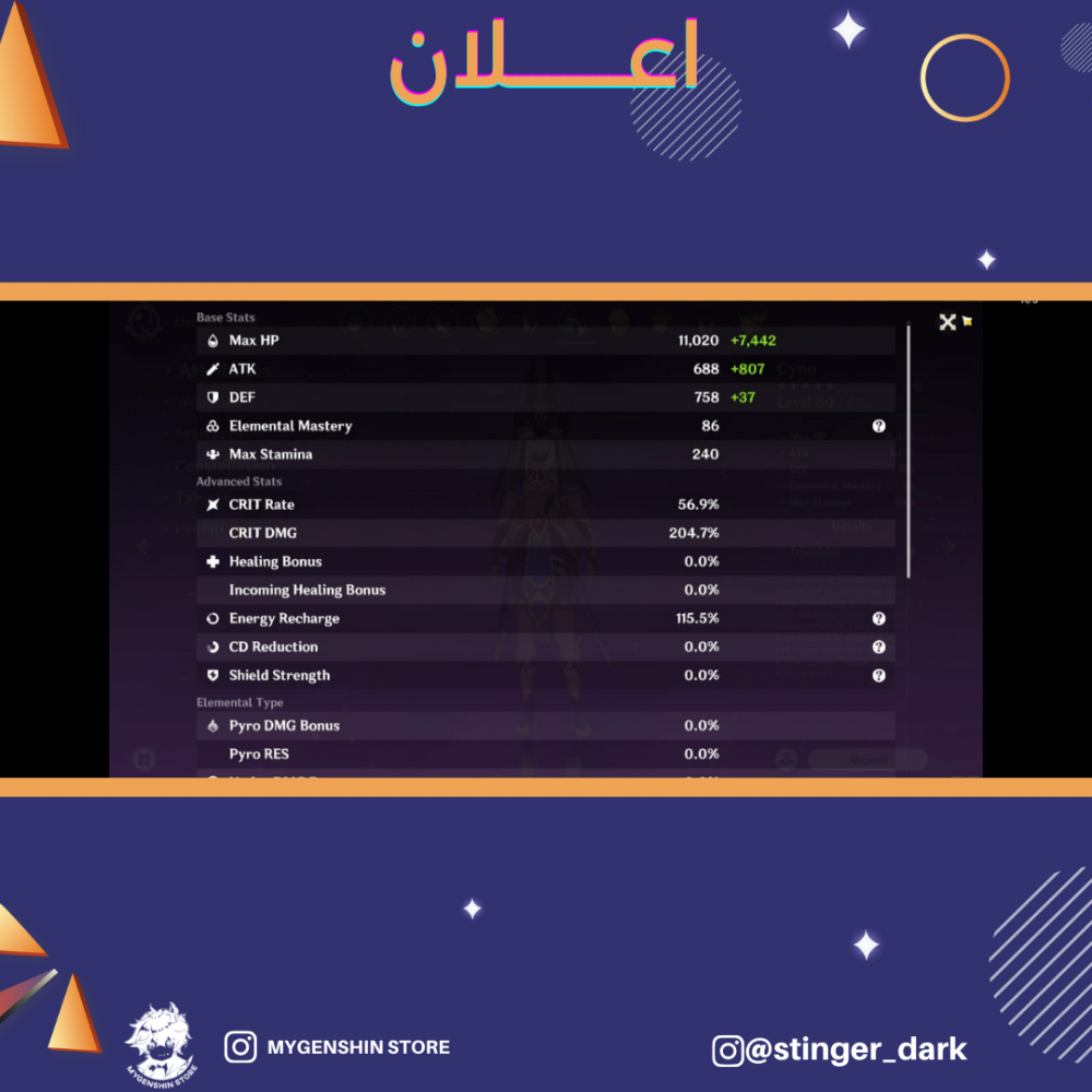 (stinger_dark) حساب سيرفر اوروبا لفل 57 يحتوي (13 شخصيه)