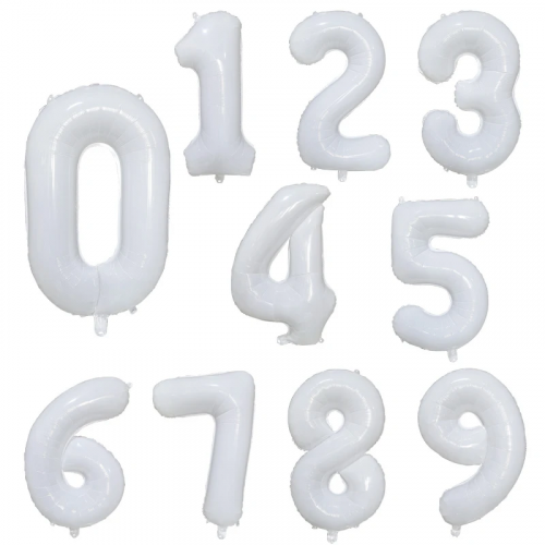 White number balloon