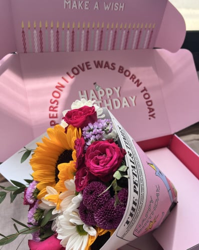 Sunflower birthday box