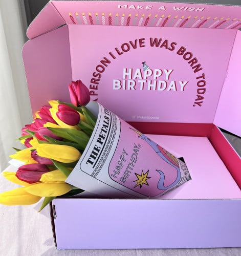 Summer -tulip birthday box