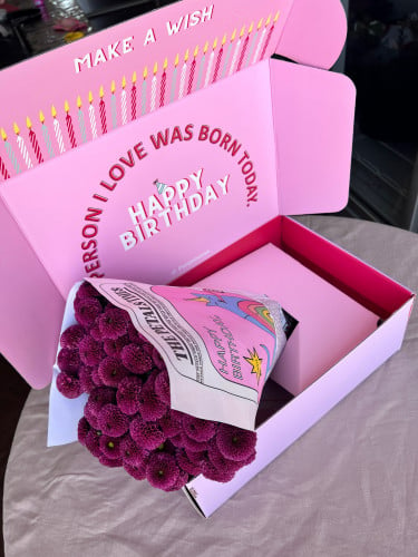 Chrysanthemum birthday box