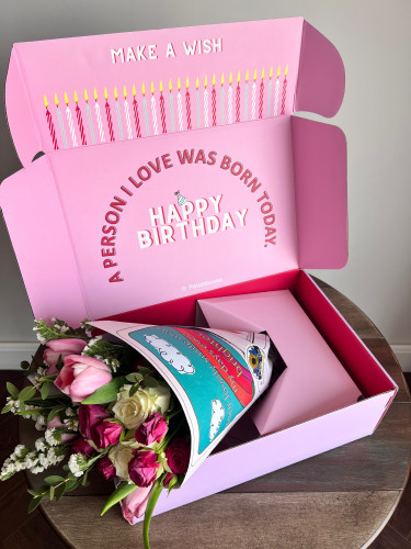 Colorful birthday box