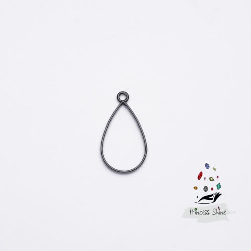 167 - تعليقة شكل دمعة لون اسود