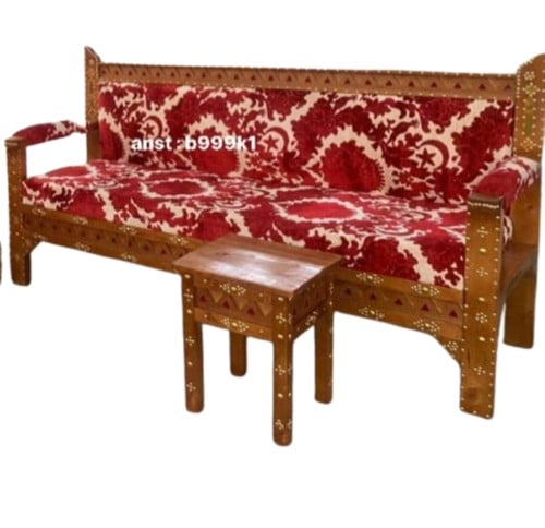 كرسي تراثي ثلاثي قماش تراثي