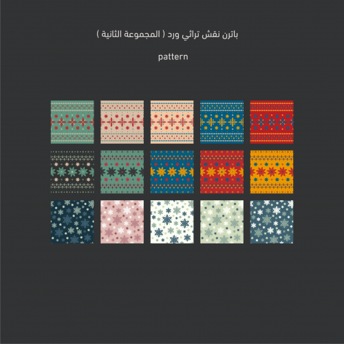 pattern - باترن نقش تراثي ورد 2