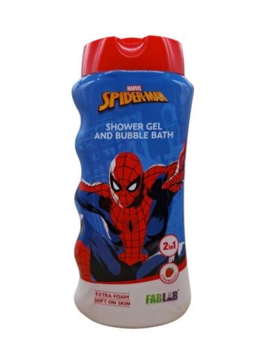 جل الإستحمام والفقاعات سبايدر مان من فاب لاب - 475 مل