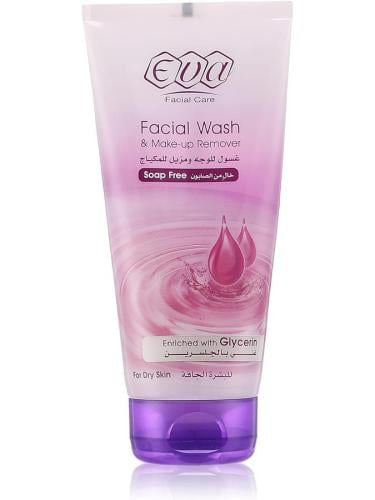 غسول الوجه ومزيل المكياج غني بالجلسرين للبشرة الجافة من ايفا - 150 مل