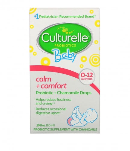 بروبيوتيك للأطفال، تهدئة + راحة، بروبيوتيك + قطرات البابونج، 0-12 شهرًا