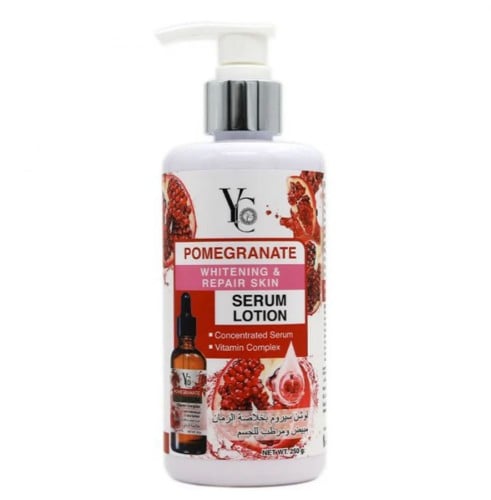 لوشن سيروم بخلاصة الرمان مبيض ومرطب للجسم من واي سي - 250جرام