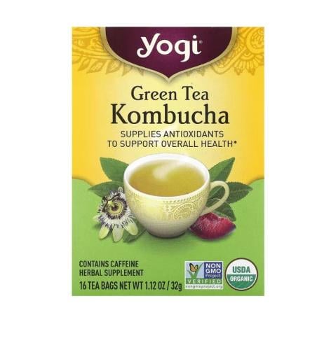 يوجي تي‏, شاي كومبوتشا الأخضر، 16 كيس (32 جرام)