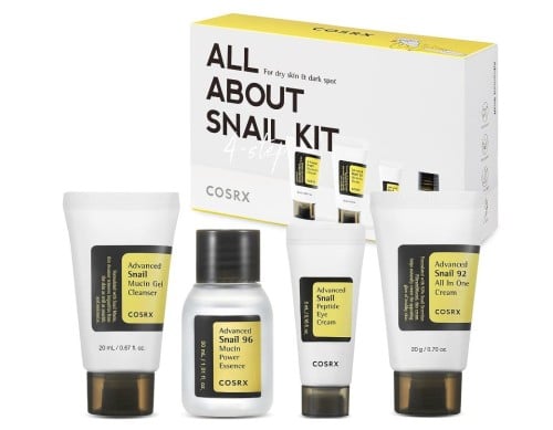 مجموعة الحلزون بالهيالورونيك وفيتامين سي من كوسركس -4 قطع