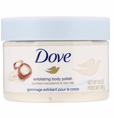 مقشر وملمع للجسم بالمكداميا وحليب الأرز