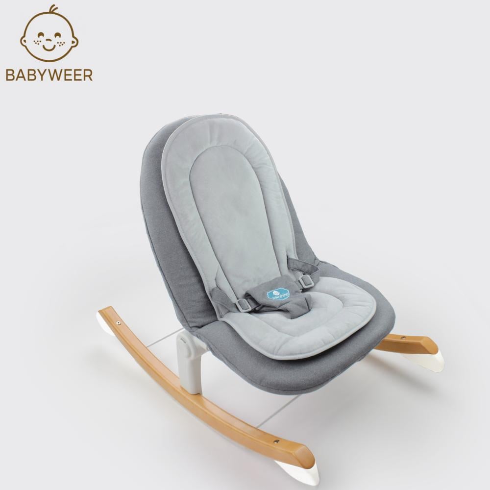 كرسي هزاز للاطفال خشبي مع حزام امان