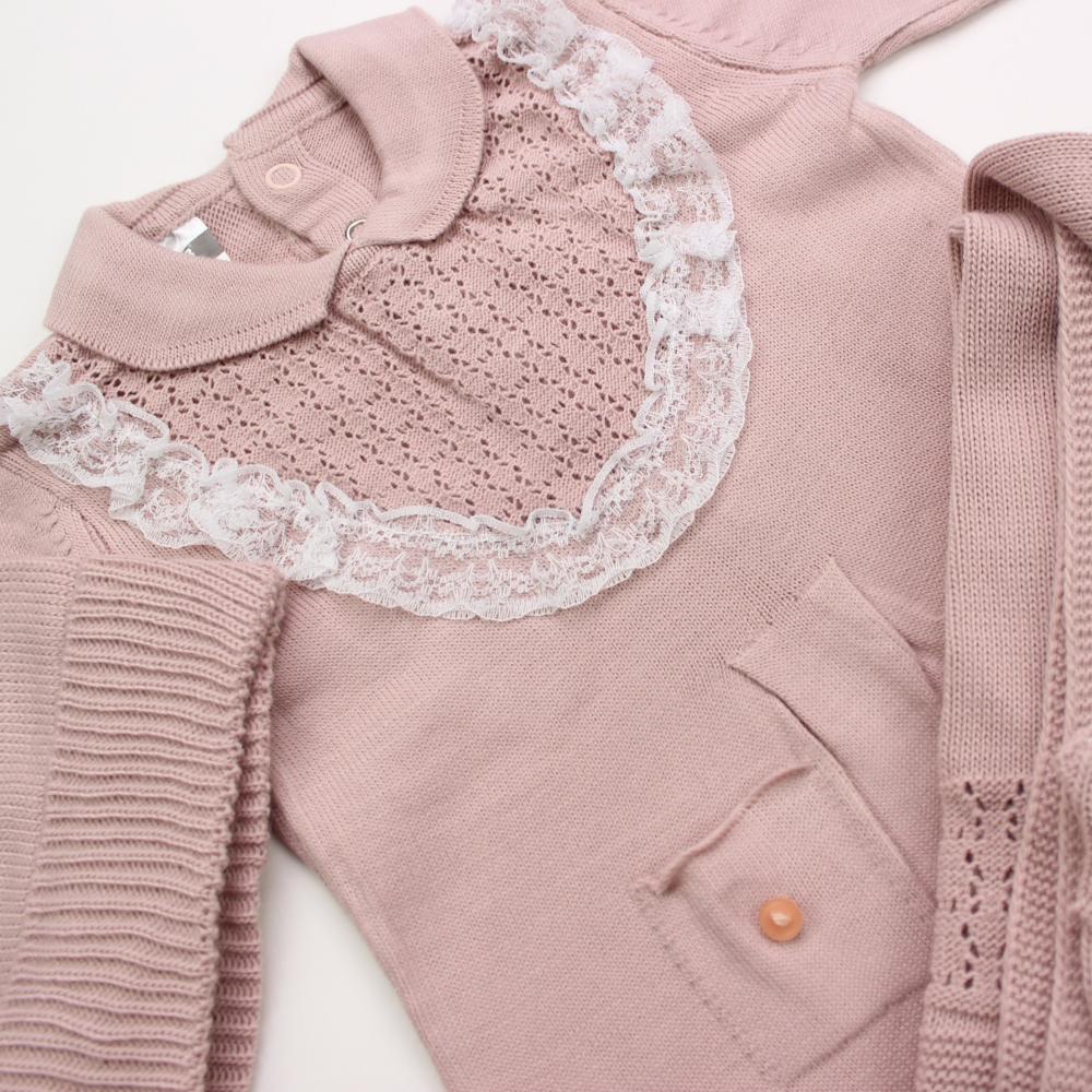 طقم مواليد تريكو بكلفة 5 قطع