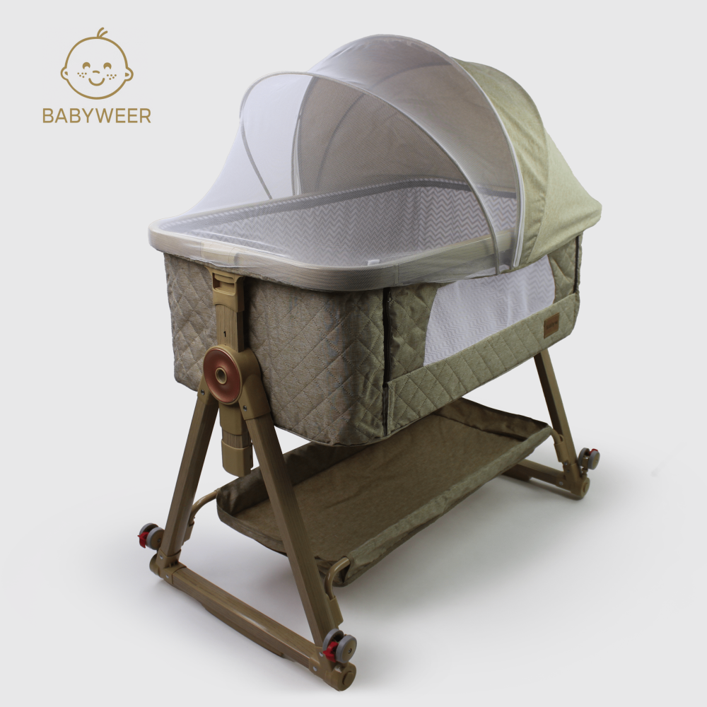 سرير بيبي بيج قواعد خشبية متعدد الارتفاعات حديثي الولادة